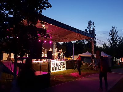 Ground support stage roofing 11x9m