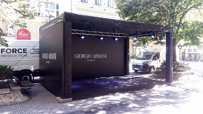 Ground support stage roofing 6x3,5m - černá