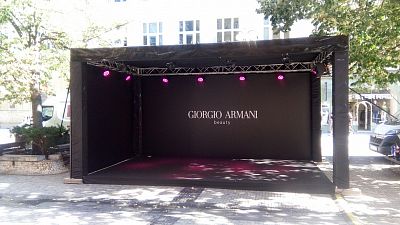 Ground support stage roofing 6x3,5m - černá