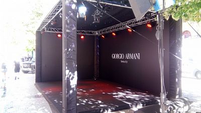 Ground support stage roofing 6x3,5m - černá