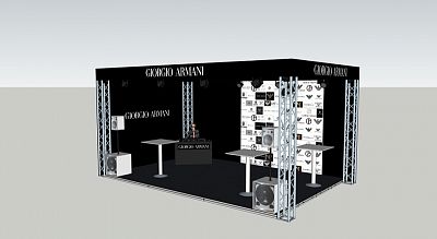 Ground support stage roofing 6x3,5m - černá