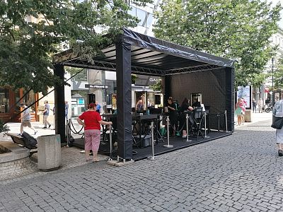 Ground support stage roofing 6x3,5m - černá