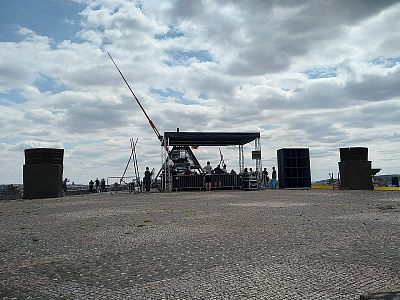 Ground support stage roofing 6x3,5m - černá