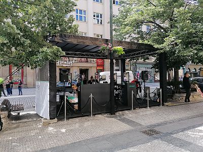 Ground support stage roofing 6x3,5m - černá