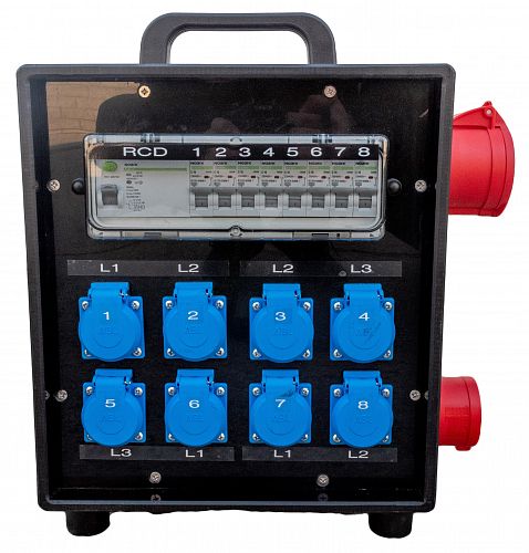 Distribution 32A - 8x230V + 32A through